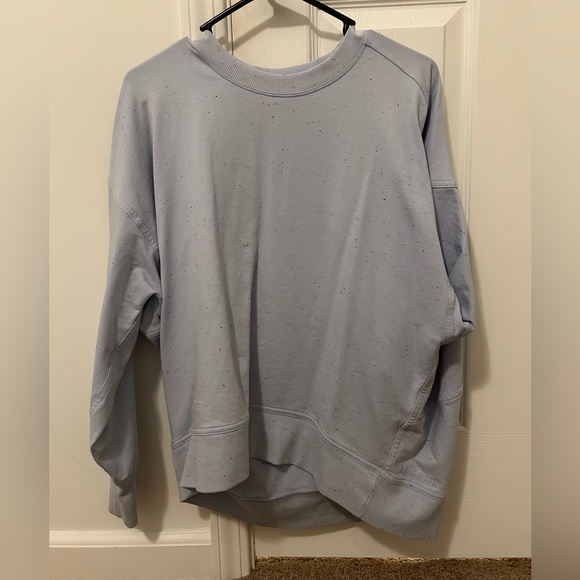 Lululemon Perfectly Oversized Cropped Crewneck, Size 4, Speckled Color - Picture 1 of 2